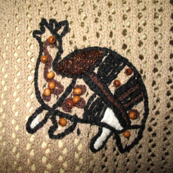 Vintage Y2K 90s 80s Chaus Womens Knit Crochet Mesh Fishnet Net See Through Top L - Picture 5 of 8